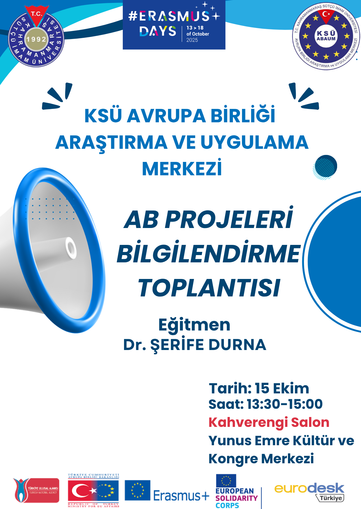 ERASMUS+ Days AB Projeleri Bilgilendirme Toplantısı