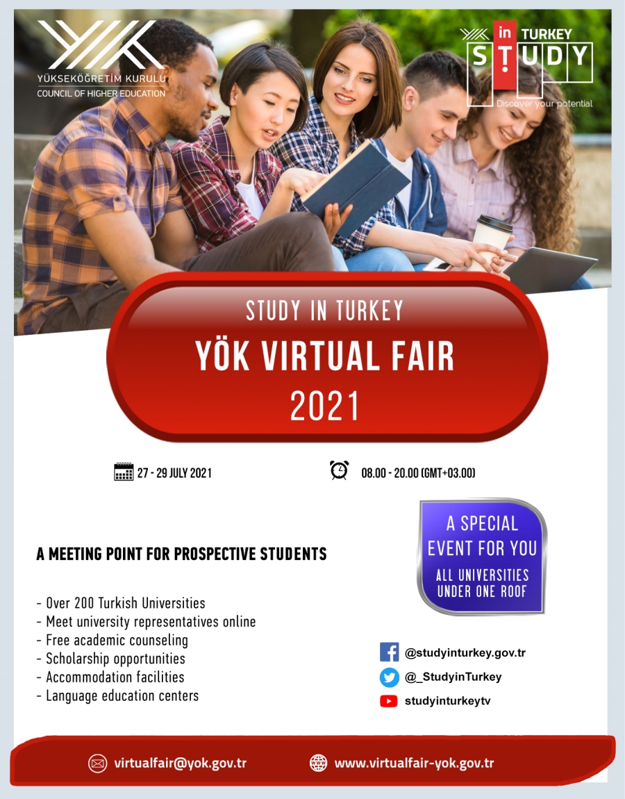 2021 YÖK Study in Turkey Sanal Fuar'ına davetlisiniz...