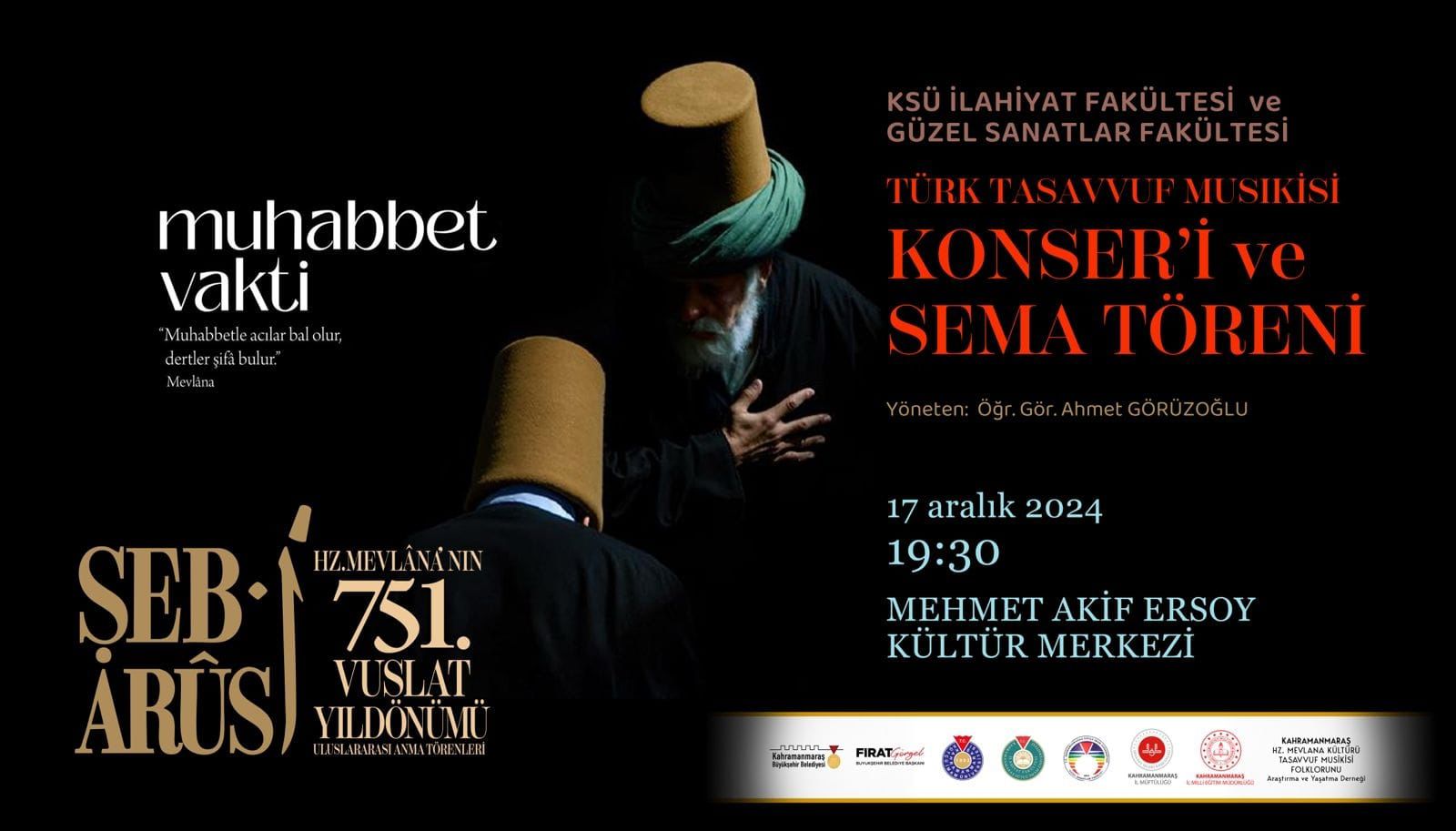 TÜRK TASAVVUF MUSİKİSİ KONSERİ VE SEMA TÖRENİ