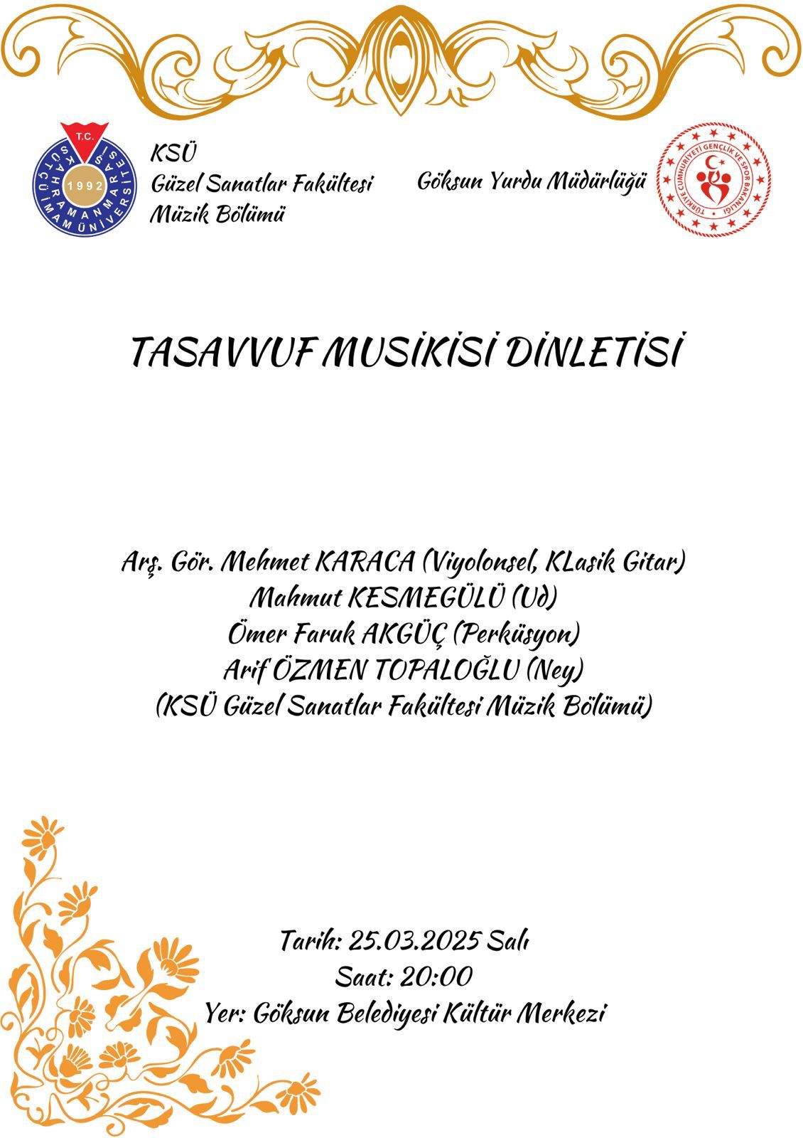 TASAVVUF MUSİKİSİ DİNLETİSİ