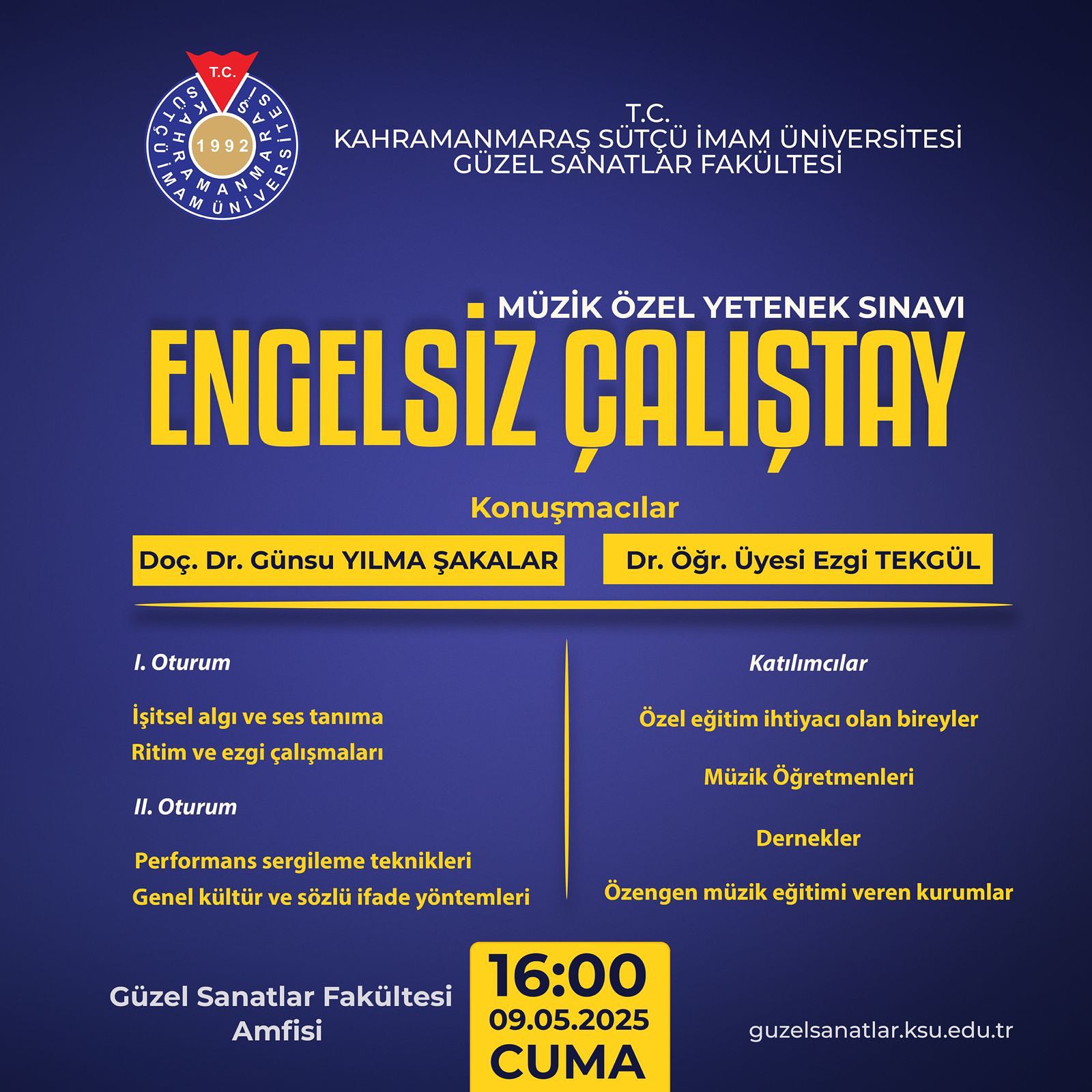 MÜZİK ÖZEL YETENEK SINAVI - ENGELSİZ ÇALIŞTAY