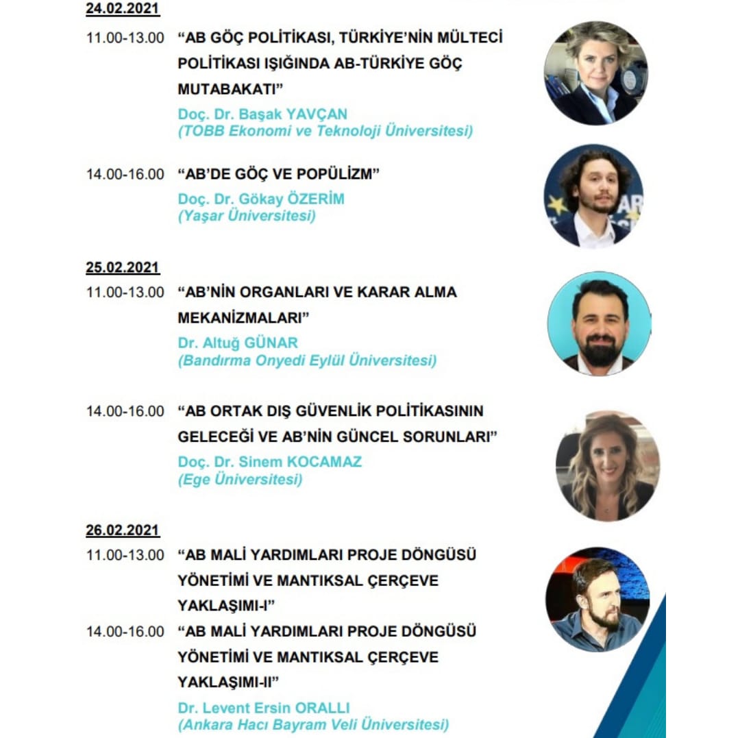 Güncel Gelişmeler Işığında Avrupa Birliği! Online AB Sertifika Programı 22-26.02.2021 