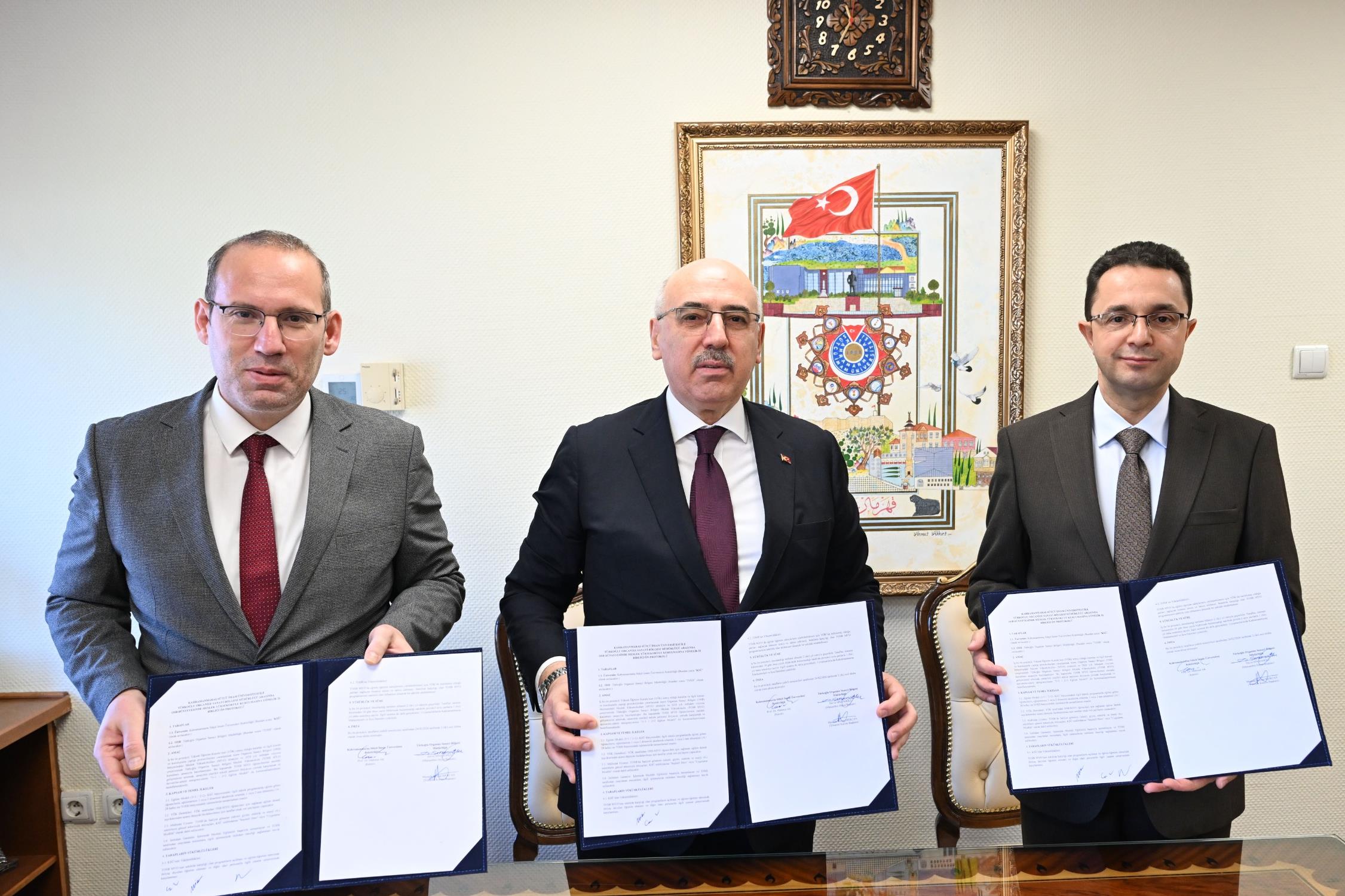 KSÜ İle Türkoğlu OSB Arasında Meslek Yüksekokulu İçin İş Birliği Ön Protokolü İmzalandı