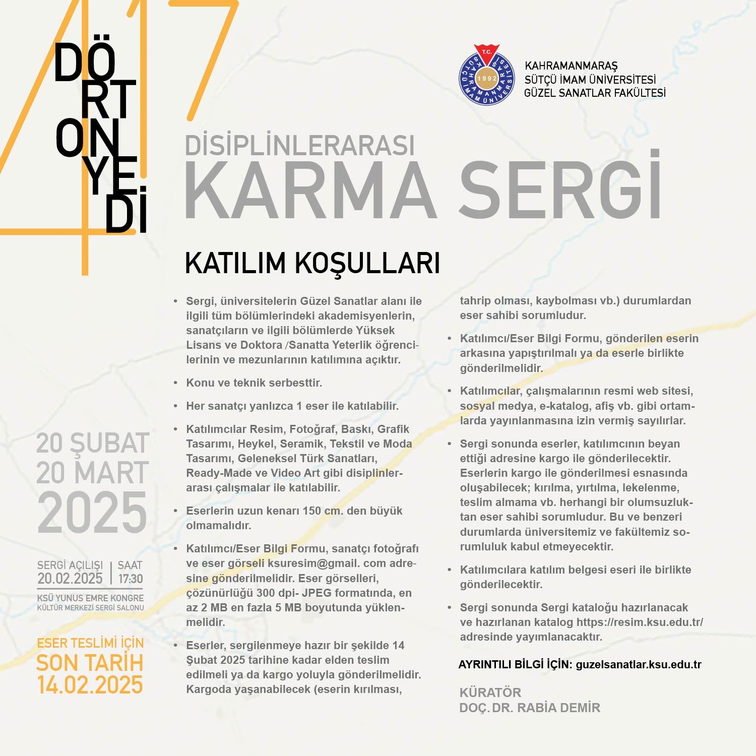 “DÖRT ONYEDİ” DİSİPLİNLERARASI KARMA SERGİ