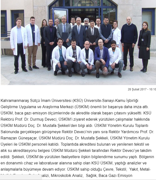 ÜSKİM’in Akreditasyon başarısı