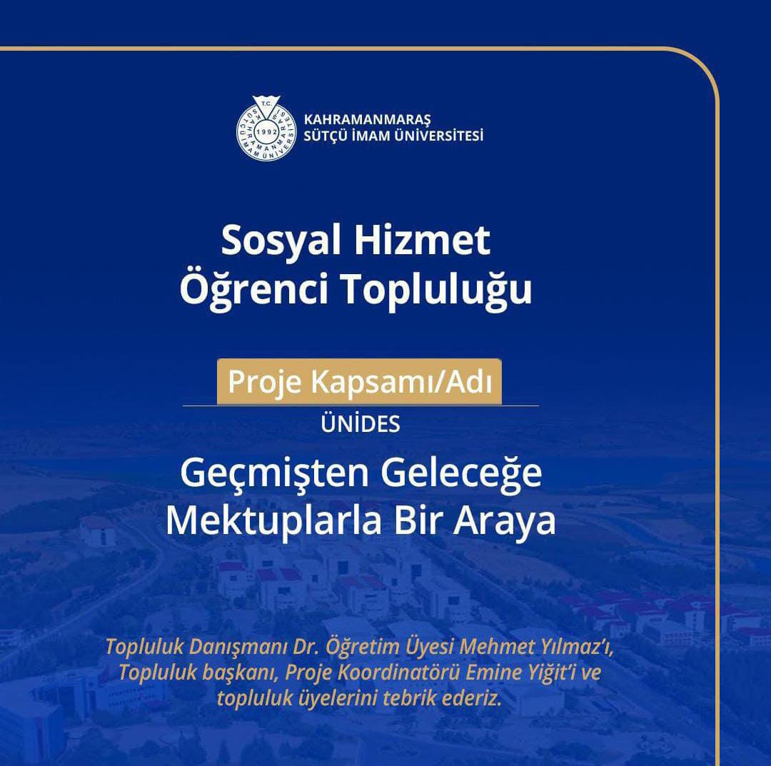 GEÇMİŞTEN GELECEĞE MEKTUPLARLA BİR ARAYA PROJESİ