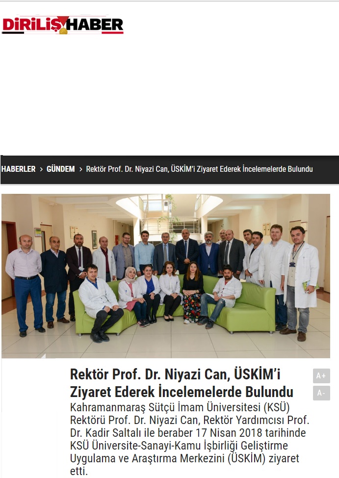 Rektör Prof. Dr. Niyazi Can, ÜSKİM’i Ziyaret Ederek İncelemelerde Bulundu