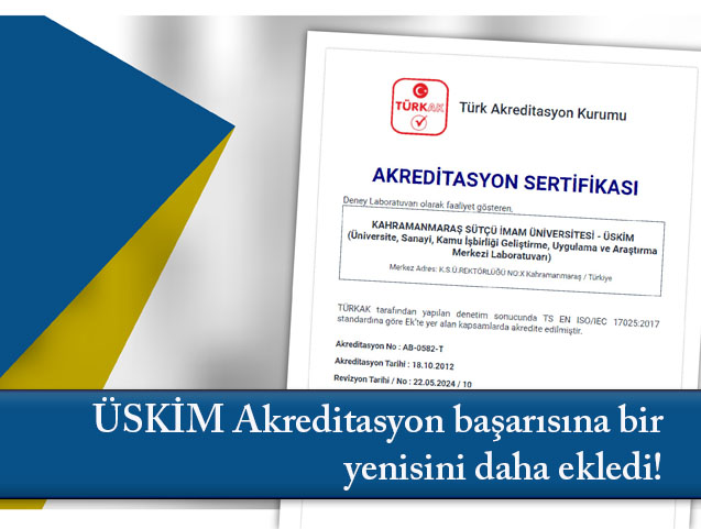 ÜSKİM Akreditasyon başarısına bir yenisini daha ekledi!